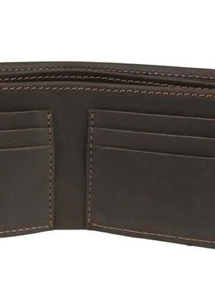 Шкіряний чоловічий гаманець портмоне з натуральної шкіри коричневий