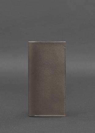 Тревел-кейс гаманець органайзер лонгер портмоне з натуральної шкіри темно-бежевий2 фото