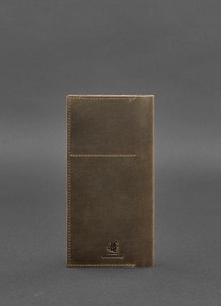 Тревел-кейс кошелек органайзер лонгер портмоне из натуральной кожи темно-коричневый3 фото