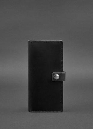 Тревел-кейс гаманець портмоне з натуральної шкіри чорний3 фото