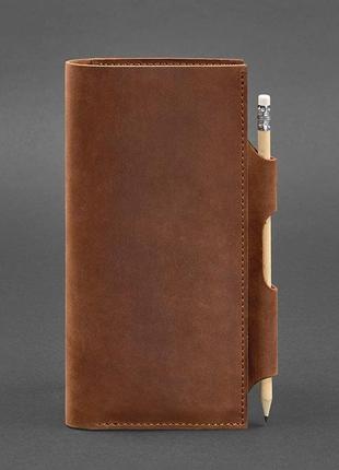 Тревел-кейс гаманець органайзер холдер для документів портмоне з натуральної шкіри світло-коричневий