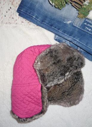 Шапка на холодну зиму f&f (на 7-10років) ушанка по - 27см (маломірить)