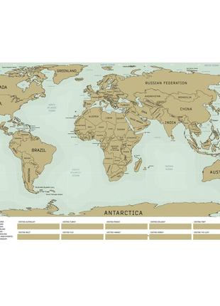 Скретч карта на английском scratch world map