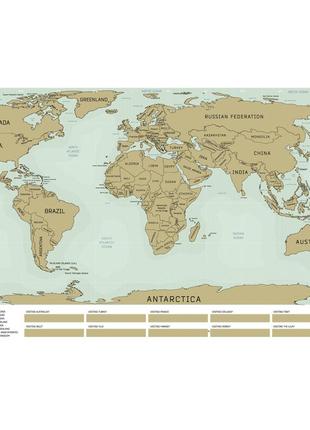 Скретч карта англійською scratch world map