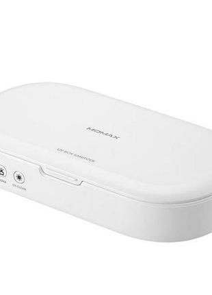 Бактеріцидний обпровавач momax qu2w uv-box sanitizer санитайзер білий
