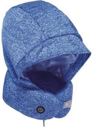 Подушка для шеи с капюшоном и наушниками xiaomi xiaobao with a neck pillow синяя  (stt-0575)
