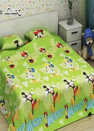 Дитяча постіль  бязь голд полуторна микки міккі mickey
