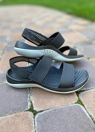 Жіночі сандалі crocs literide 360 ​​sandal black оригінал