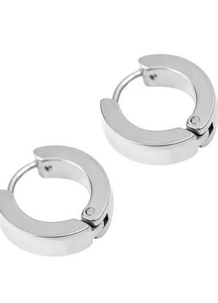 Сережка-кольцо мужская-женская серебряная в стиле панк 4х9мм цена за шт2 фото