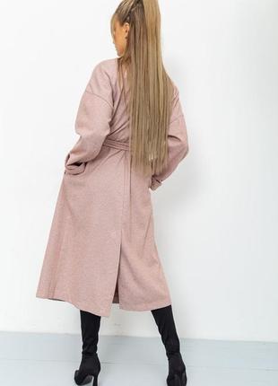 Пальто тренч женский стильный цвет бежевом розовый3 фото