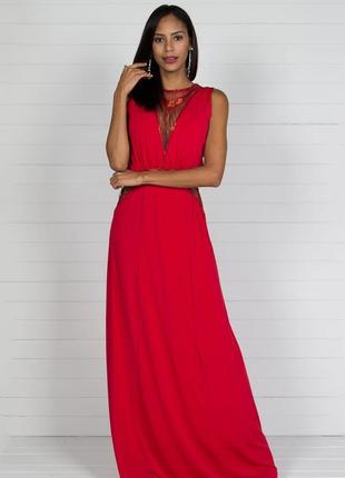 Вечернее платье красное defile lux2 фото