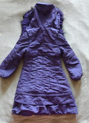 Теплое пальто на зиму-осень на девочку 7-8 лет2 фото