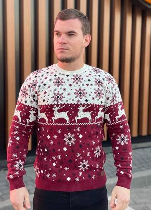 Свитер новогодний, шерстяной мирер, рождественский свитер