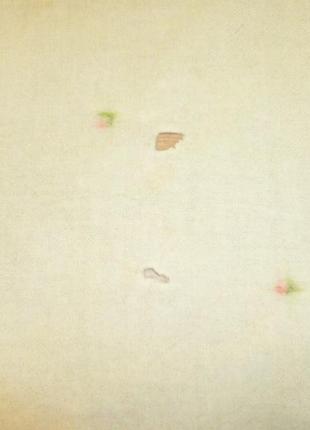 Шерстяной платок молочный в цветах 65см/70см,винтаж7 фото