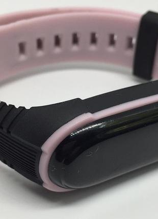 Ремешок mi band 3 mi band 4 mijobs оригинальный двухцветный black with pink
