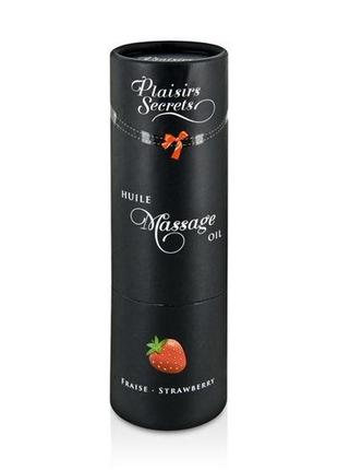 Масажна олія plaisirs secrets strawberry з афродизіаками (59 мл)2 фото