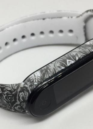 Ремешок mi band 5 mi band 6 силиконовый тигр