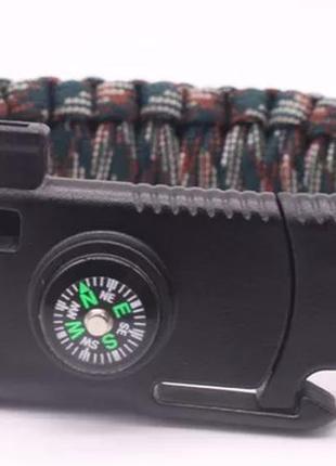 Браслет виживання neo 5в1 с компасом зеленый