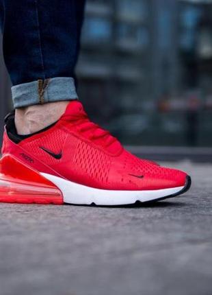 Кросовки чоловічий nike air max 270 red white 3 найк аір макс