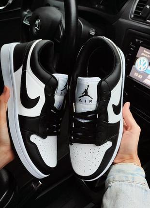 Мужские кроссовки nike air jordan черные кожаные демисезонные