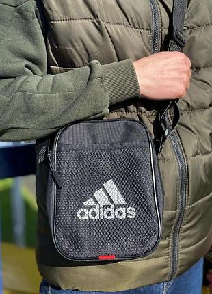 Мессенджер adidas черный | сумка через плечо адидас барсетка