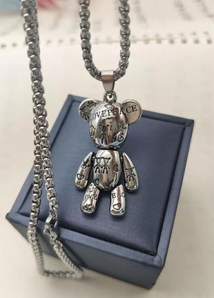 Кулон медведь, подвеска, стильный кулон с подвижными лапами и головой