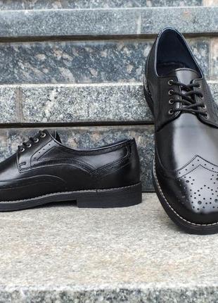 Мужские туфли броги – стильно и качественно (кожа)2 фото
