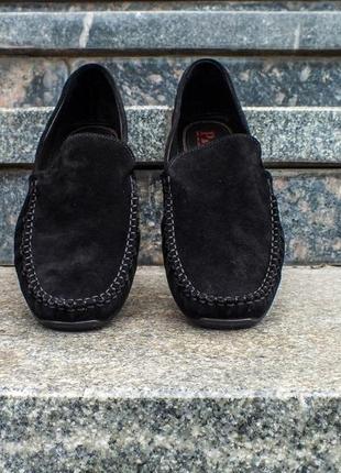Чорні замшеві мокасини prime shoes стильні та зручні на щодень