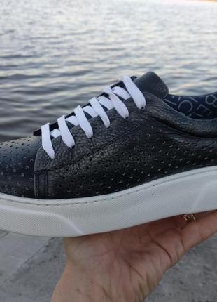 Сірі турецькі кеди luciano. зручні та практичні чоловічі кеди з натуральної шкіри!