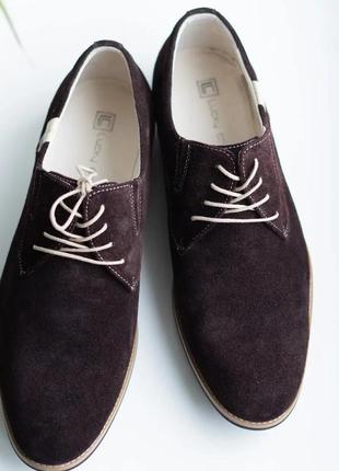 Мужские туфли lucky choice из коричневой замши3 фото
