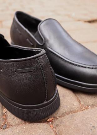 Зручні чорні туфлі лофери без каблука ed-ge 449!6 фото