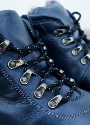 Теплые мужские ботинки с натуральным мехом. выбирай кожаные зимние кроссовки!5 фото