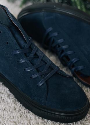 Сині черевики з шкіряною підкладкою safari5 фото