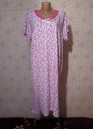 Легкая ночная рубашка, ночеушка хлопок