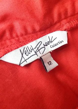 Ярко красная юбка солнце с карманами,высокая талия2 фото