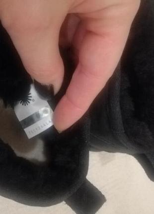 Уггі жіночі ugg ultra mini black чорні міні короткі натуральний замш на хутрі 20238 фото