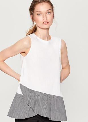 Оригинальный топ с оборками от mohito