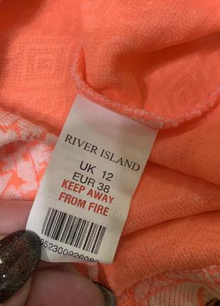 Яркая спідниця river island з геометричним принтом коралового кольору розмір l9 фото