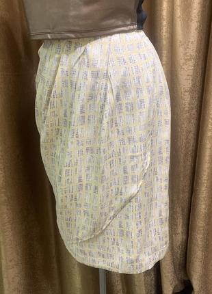 Легкая, летняя, воздушная шифоновая юбка grace с закрытым запахом grace размер m/l6 фото