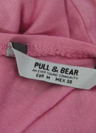 Подовжена рожева майка pull &amp; bear4 фото