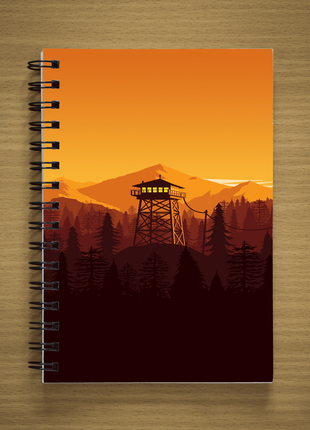 Блокнот firewatch пожарный дозор game скетчбук sketchbook