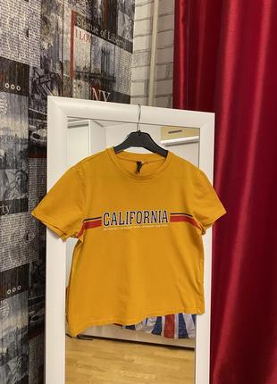 Вкорочена футболка, california, h&m, s