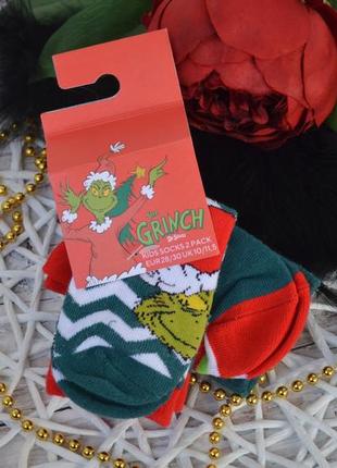 28-30/37-39 новые фирменные носки с рождественским принтом grinch гринч 2 пары reserve