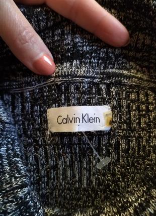 Трикотажное платье в рубчик,под горло,теплое платье,мировой бренд calvin klein8 фото