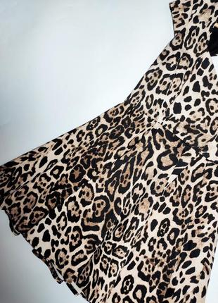 Леопардовое тигровое  летнее платье4 фото