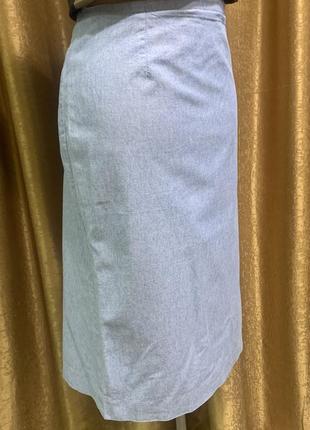 Прямая хлопковая лёгкая летняя голубая юбка, размер 16/ xl-xxl3 фото