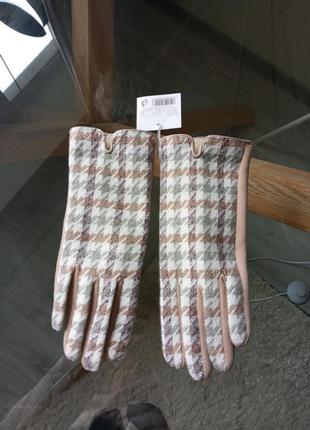 Тканевые перчатки на меху1 фото