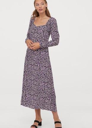 Сукня довга максі плаття h&m квітковий принт1 фото
