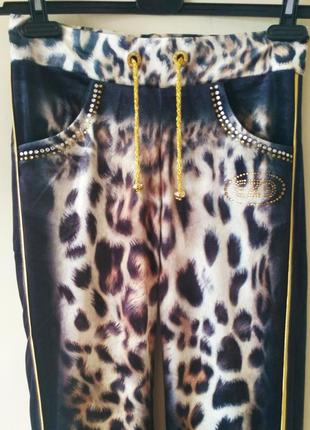 Гламурний велюровий костюм леопардовий eze р. 36-384 фото