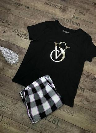 Victoria´s victorias secret виктория сикрет пижама, костюм для сна flannel joggertee-jama4 фото